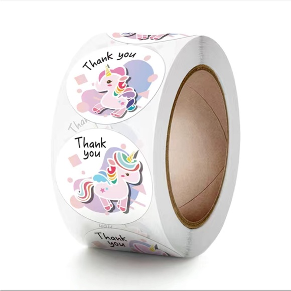 500 Roll Unicorn Thank You Stickers PRICE IS FIRM - Picture 5 of 5